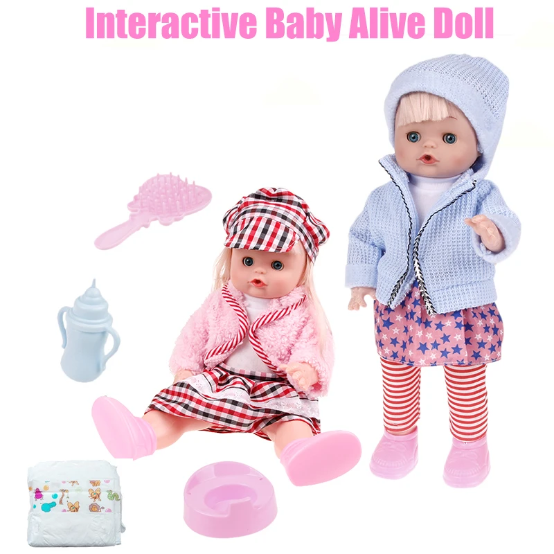 Интерактивная кукла Babyalive силиконовая для кормления питье говорящий писк