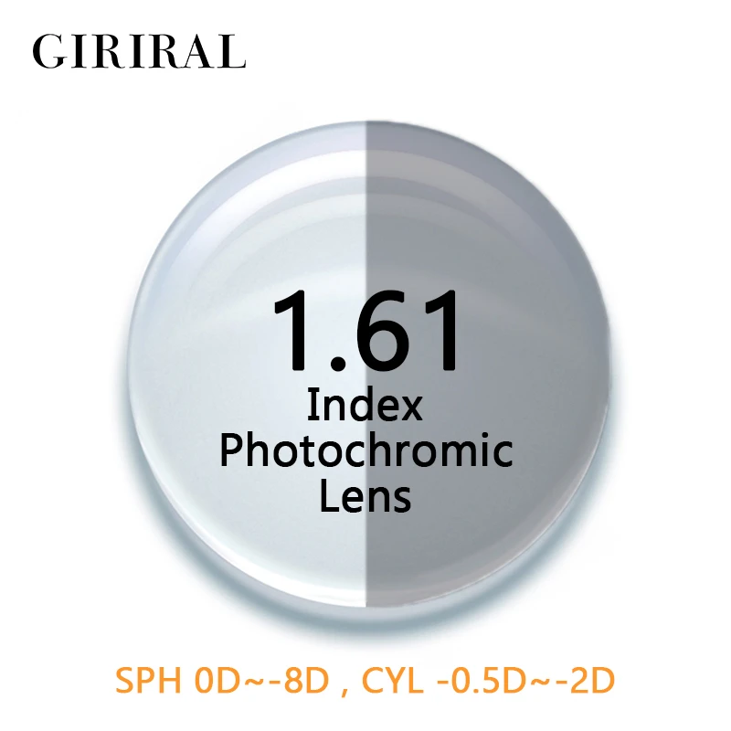 

1.61 Index CR-39 Photochromic lenses eye colored sunglasses prescription optical goggles reading myopia glasses lenses #1.61BS
