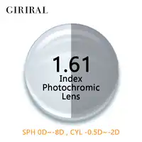 1.61 Index CR-39 Photochromic lenses eye colored sunglasses prescription optical goggles reading myopia glasses lenses #1.61BS