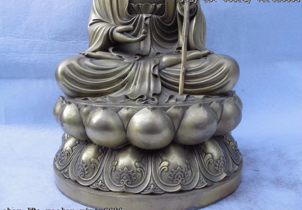 Тибетский буддистский храм медная латунь Mahasthamaprapta Bodhisattva статуя Гуань Инь|Статуи