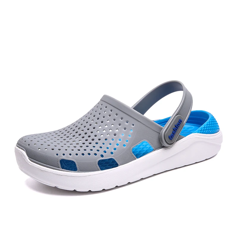 

2019 New Spring Men's Footwear Male Beach Clog Slippers PVC Jelly Sandals For Men Mules Clogs Garden Shoes Mens slippers