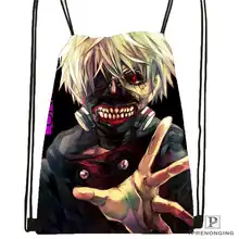 Пользовательские tokyo_ghoul_ Drawstring сумка-рюкзак милый рюкзак детский Ранец(черный назад) 31x40 см#20180611-02-100