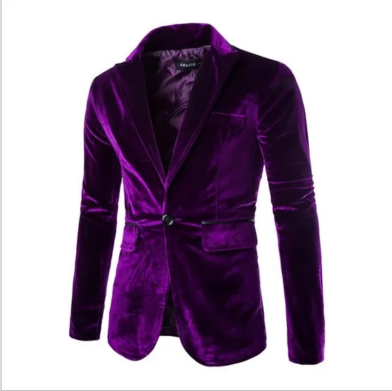 Mens Burgundy Velvet Blazer Traje Hombre Purple Black Corduroy Suits Jacket For Men Casual Fashion One Button Coat M-XXL Mens Burgundy Velvet Blazer Traje Hombre Purple Black Corduroy Suits Jacket For Men Casual Fashion One Button Coat M-XXL