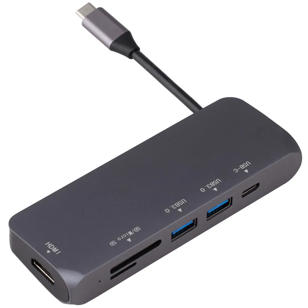 Адаптер 6 в 1 USB Type C для зарядки 4K HDMI Card Reader 3 0 адаптер MacBook Pro New|USB-хабы| |
