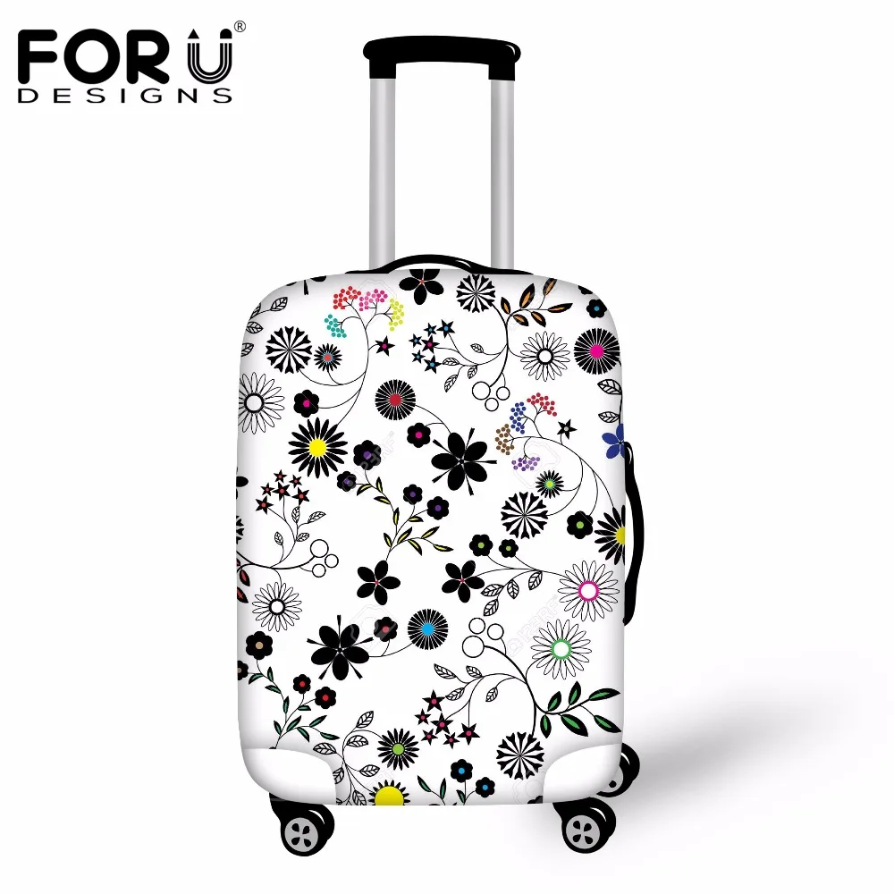 FORUDESIGNS цветочный дизайн эластичный багажный Защитный чехол с цветочным принтом непромокаемый чехол для чемодана 18 ''-30'' чехол дождевик