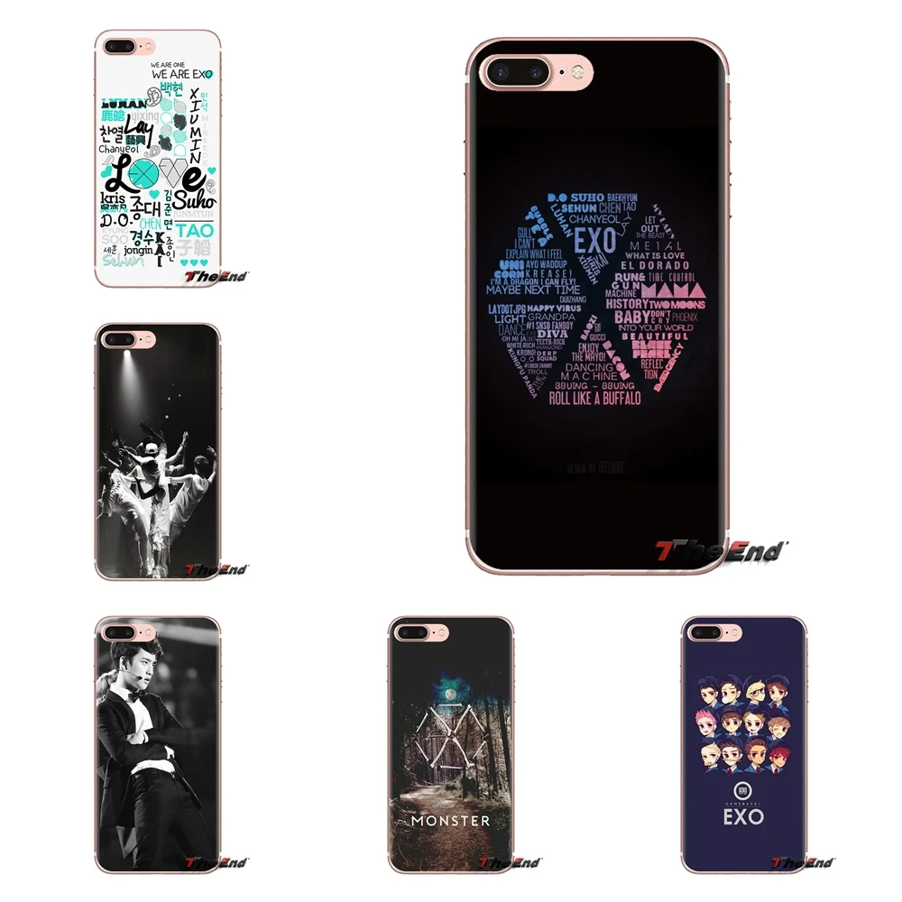 Silicone Phone Cases For Samsung Galaxy J1 J2 J3 J4 J5 J6 J7 J8 Plus 2018 Prime 2015 2016 2017 xiumin EXO south korean band Logo |