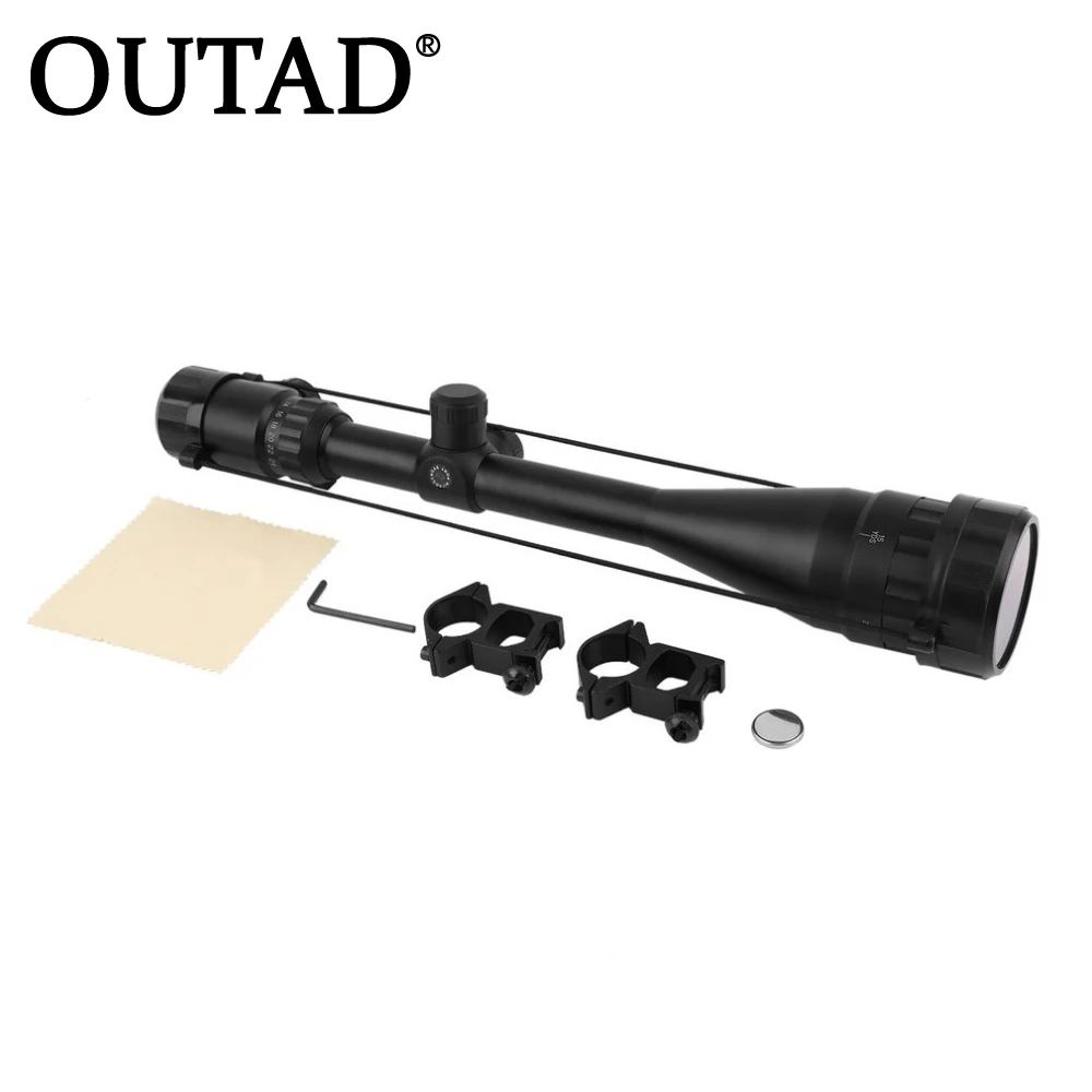 

OUTAD Professional Optical Aiming Rifle Telescopic Scope Outdoor Hunting Riflescope 6-24x50 + Adjustable Mounting Bracket Black