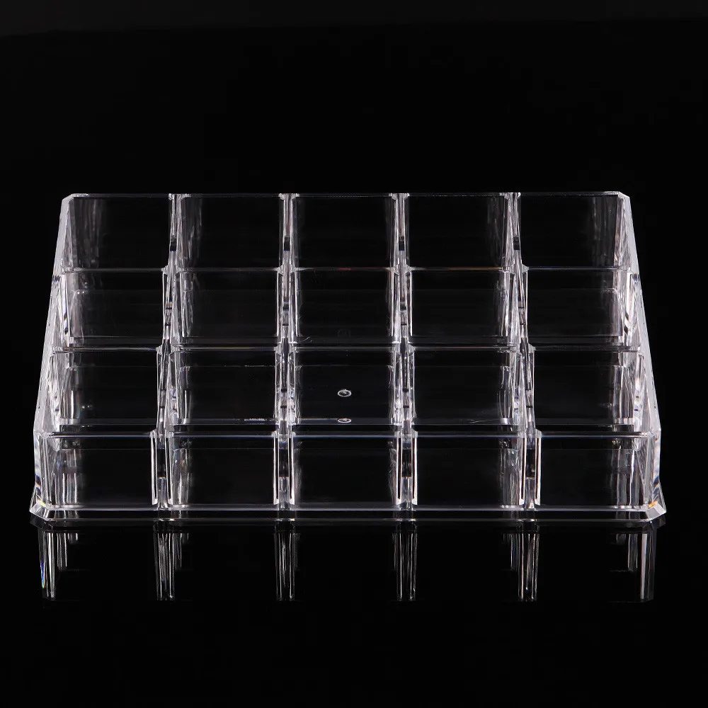 

Transparent Acrylic Makeup Organizer Desktop Eye Shadow Blush Cosmetics Display 15 grid Lipstick holder