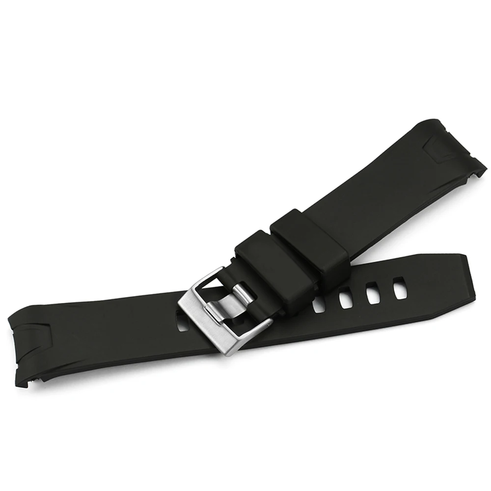 IStrap 22 мм черный резиновый ремешок для часов с изогнутым концом сменный Omega Seamaster