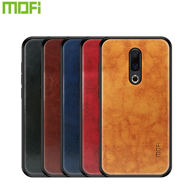 MOFi искусственная кожа ТПУ чехол для Meizu 16th Обложка телефона s полная Защита задняя