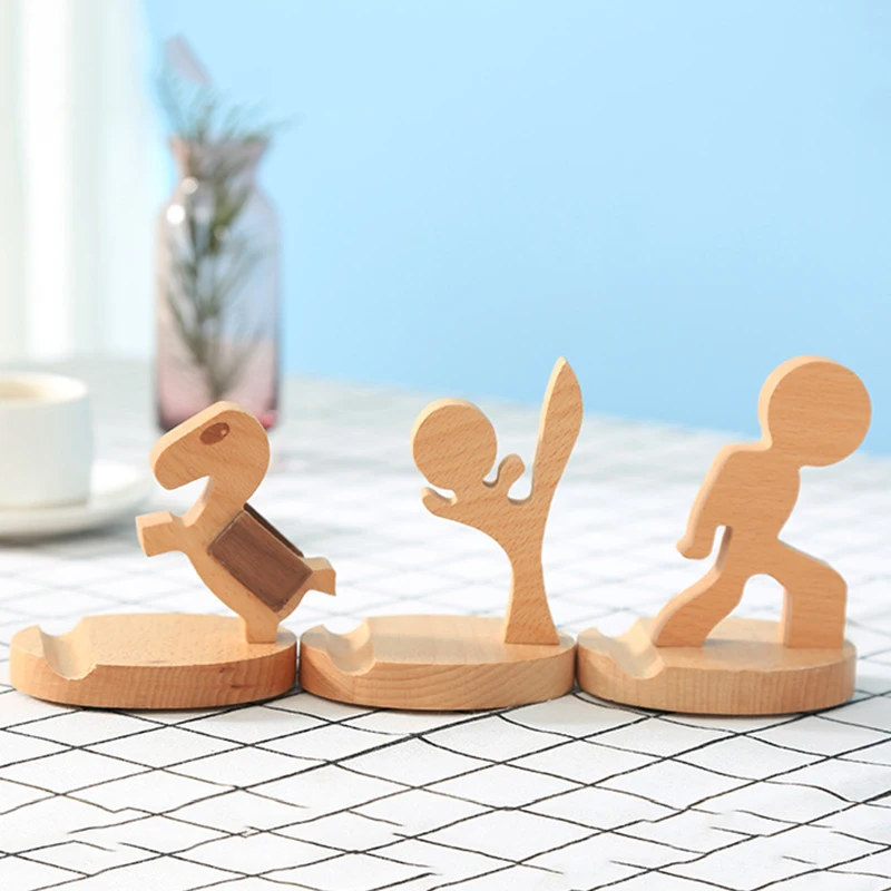 Cute Cell Phone Holder For Desk Wooden Universal Phone Holder Cute