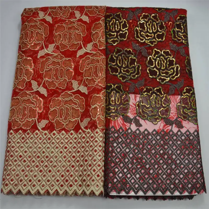 Африки органзы кружевной ткани. вышивка двойной тюль кружевной ткани для свадебного handcut кружевной ткани для свадьбы