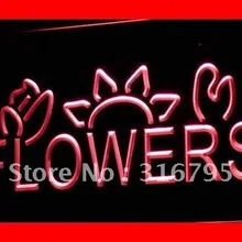 I398 Цветы Магазин флорист дисплей светодиодный неоновый свет знак включения/выключения 20+ цвета 5 размеров
