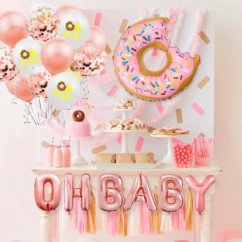 Donut Time Party Supplies Kristin Paradise 30Ct Donut Sprinkle Hanging Swirl Decorations Donut Day Birthday Theme Decor for Boy Girl Baby Shower Donut Shop First 1st Bday Favors