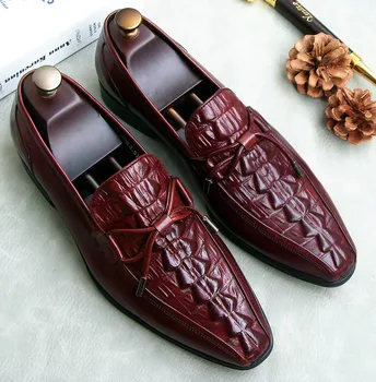 

spring autumn new fashion men business leather shoes male pattern pointed toes casaul flat dress shoes free shipping