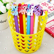 36 шт./партия, креативные конские матовые карамельные цвета, 0,5 мм, черные чернила, гелевая ручка, акция, подарок, шариковая ручка, канцелярские товары для девочек