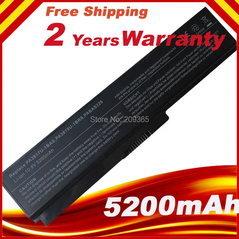 Аккумулятор для ноутбука TOSHIBA Satellite L645 L655 L700 L730 L735 L740 L745 L750 L755 PA3817U|battery pa3817u-1brs|laptop