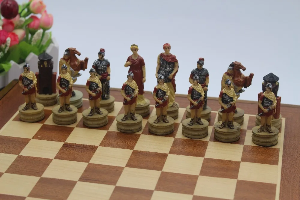 Набор для игры в шахматы в древнем египетском стиле, фигурки из смолы, кукольный Набор для игры в шахматы, Классический мультяшный Шахматный набор, хороший подарок