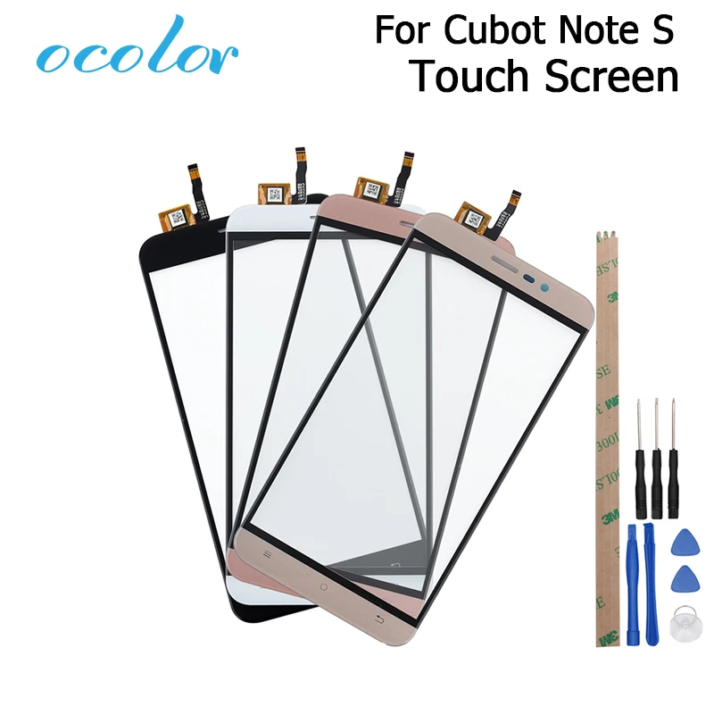 

ocolor For Cubot Note S Touch Screen Touch Panel Perfect Repair Parts For Cubot Note S Mobile Phone Accessories +Tools +Adhesive