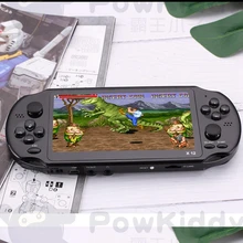 Powkiddy 5,1 дюймов 8G Ретро игровая консоль HD экран двойной джойстик Ручной игровой плеер семейный ТВ Ретро видео консоли встроенный 1