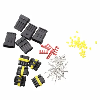 

Promotion! 5 Kit 4 Pin Way Waterproof Electrical Wire Connector Plug