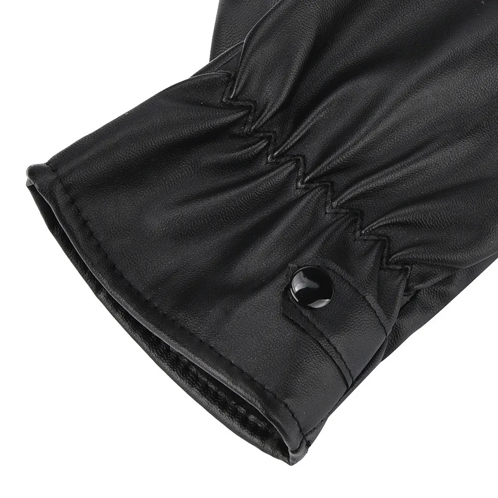 Зимние теплые мужские перчатки из натуральной кожи модные кашемировые кожаные мужские перчатки для вождения водонепроницаемые Рукавицы Guantes# P