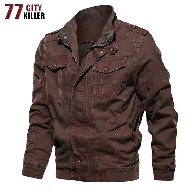 2019 Military Denim Jacket Men Casual Streetwear Bomber Jackets and Coats Vintage Style Slim Fit Jaqueta Masculina Size M-6XL