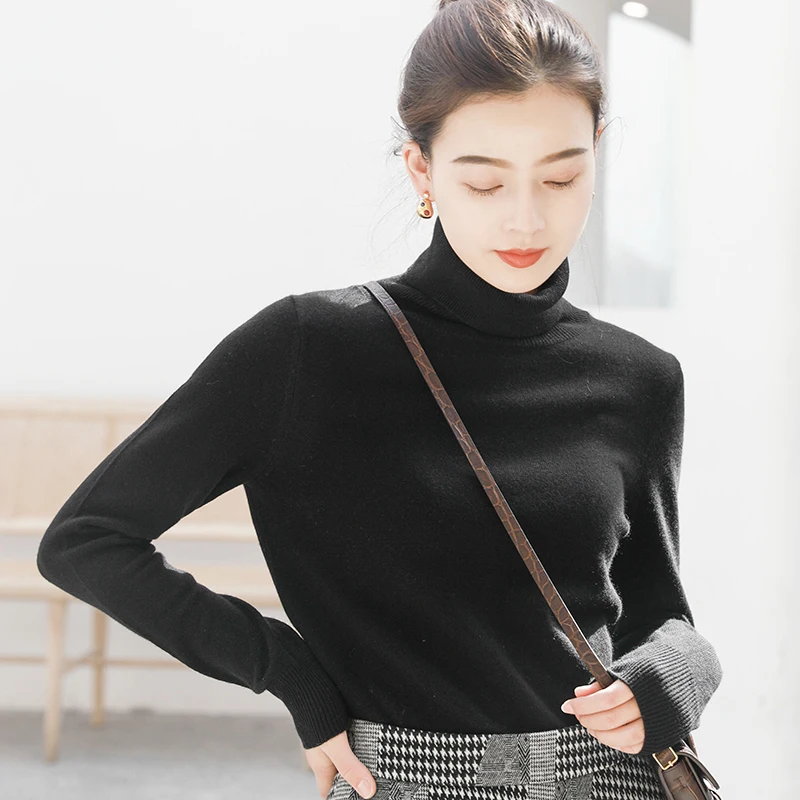 WHITE ISLAND Autumn Winter Turtleneck Wool Cashmere