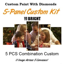 Пользовательские фото! 5D Сделай Сам 5 шт. Алмазная картина крестиком комплект вышивки полная квадратная мозаика ремесла дома украсить подарок GT