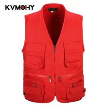 Жилет мужской безрукавка Рыбалка фотография специальный жилет для отдыха Мульти Карманы жилет куртка черный красный жилеты для улицы