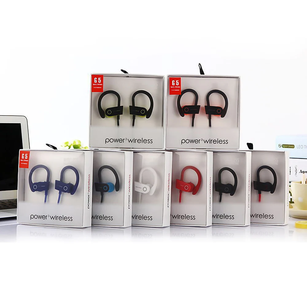 2019 Chineon Waterproof Sweatproof Wireless Bluetooth In Ear Sport Headphone Headset with Mic