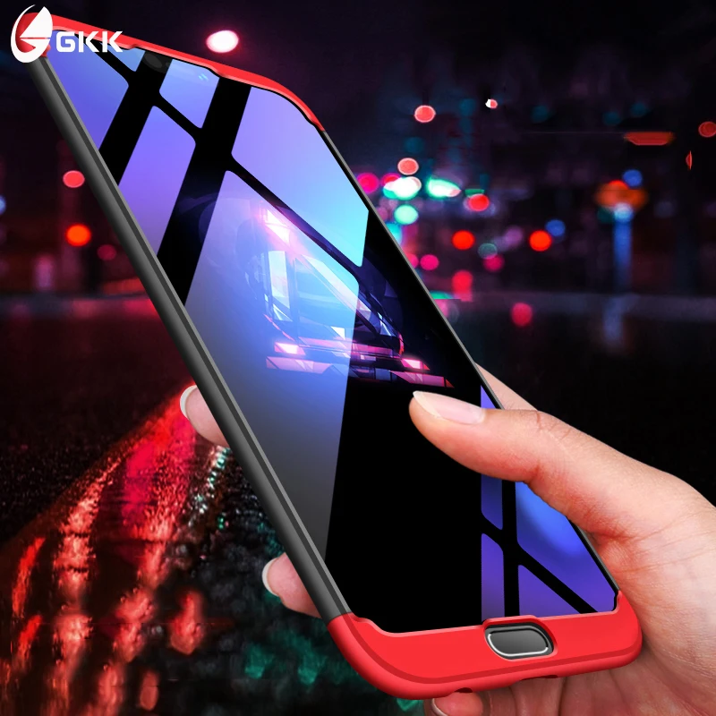 

GKK for Huawei Honor 10 Phone Case 360 Full Protection Matte Comfortable Texture 3 In 1 Design Hard PC Anti-shock Honor10 Cover