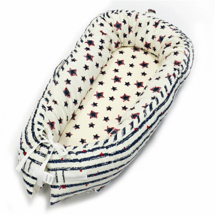 80*50cm Baby Nest Bed Portable Crib Travel Bed Infant Toddler Cotton Cradle for Newborn Baby Bed Bassinet Bumper