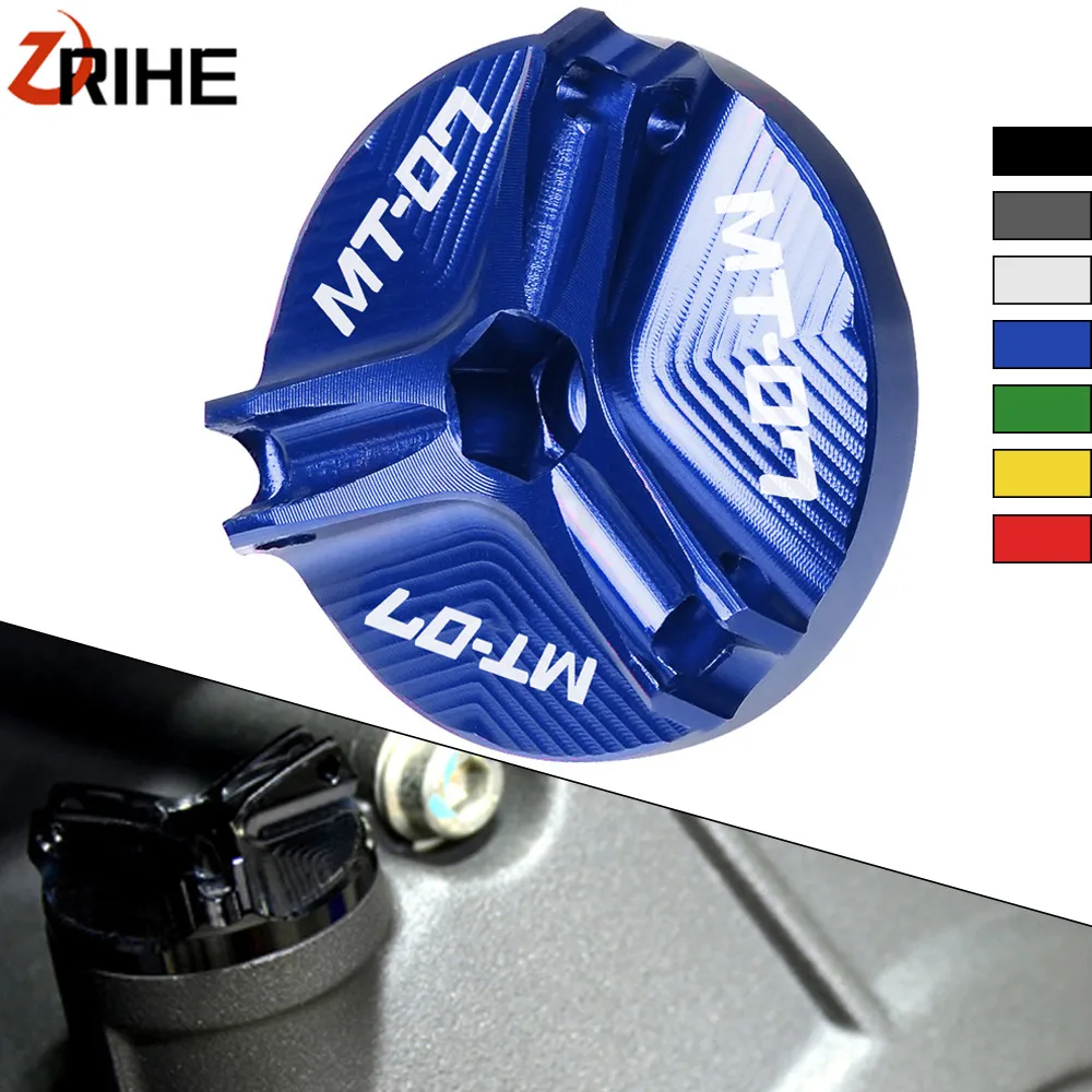 

Motorcycle Accessories CNC Engine Oil Filter Cup Plug Cover Screw For YAMAHA MT07 MT-07 FZ07 2014 2015 2016 2017 Blue Red Black