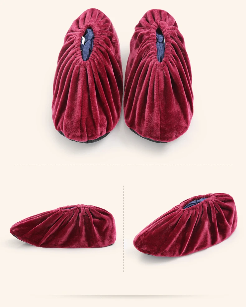 Non-Slip обувь обложки Высокого качества Домой зимние галоши для Взрослых и детей моющиеся обувь карман сумки 1 пар для завода