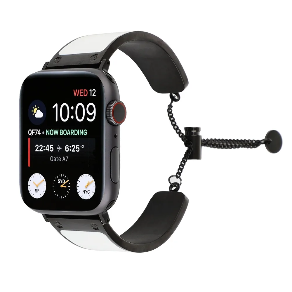 Кожаный ремешок для Apple watch band 4 44 мм 40 мм Женский/браслет для мужчин ссылка браслет iwatch Series 4 3 2 1 Аксессуары для часов