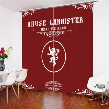 

3D Window Curtains Game of Thrones Print for Living Room Bedding Room Home Decor Tapestry Wall Carpet Drapes Cotinas #GOT-54