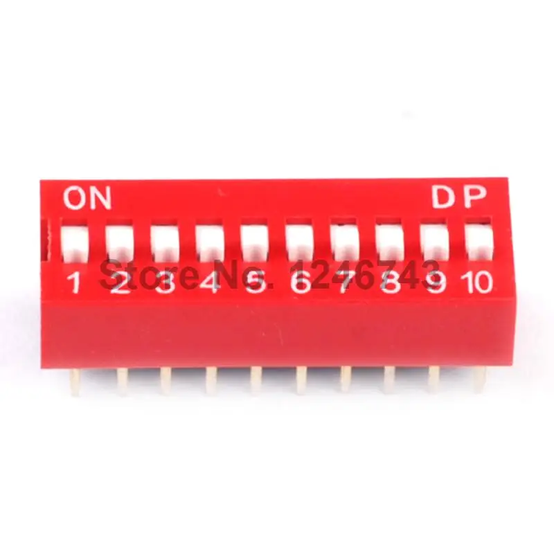 

30PCS 2.54mm 10Pin Flat Dial Switch Toggle Switch DIP Switch