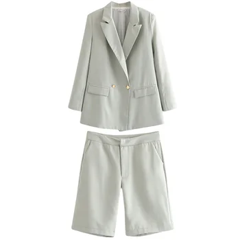 

Women's suit 2019 spring and summer new solid color suit jacket shorts two-piece female temperament fashion loose wild clothes