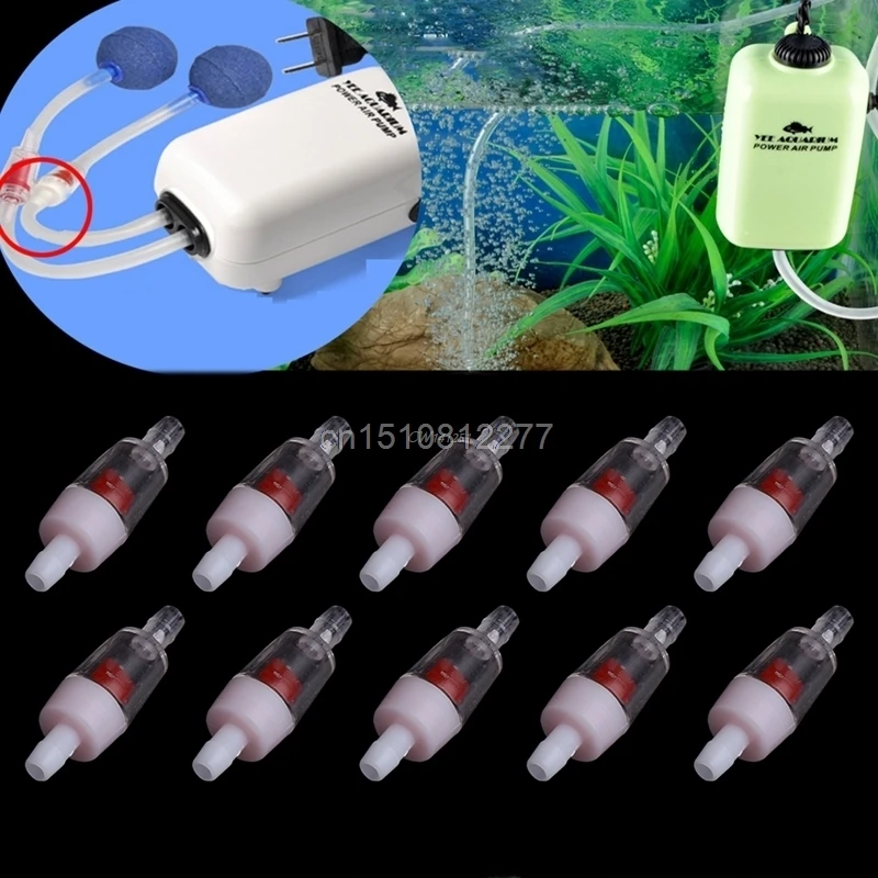 

10Pcs/Set One Way Check Valve Non-Return For Aquarium Fish Tank CO2 Water Air Line Pump M15 dropshipping