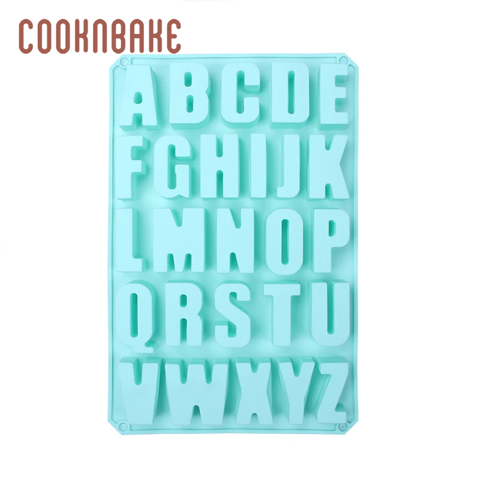COOKNBAKE силиконовая форма с буквенным принтом для торта конфетных букв jello