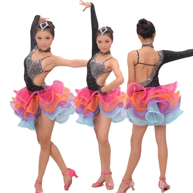 BZHQSK Latin Dance Dress Salsa Girls Costumes ballroom
