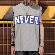 Хип-Хоп Лето Письмо Европейская и американская Молодежная повседневная одежда футболка без рукавов