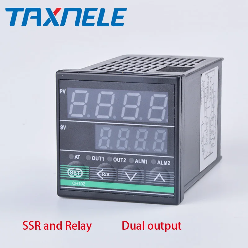 

CH102 Dual Output SSR and Relay Two Relay Output LCD Digital PID Intelligent Temperature Controller