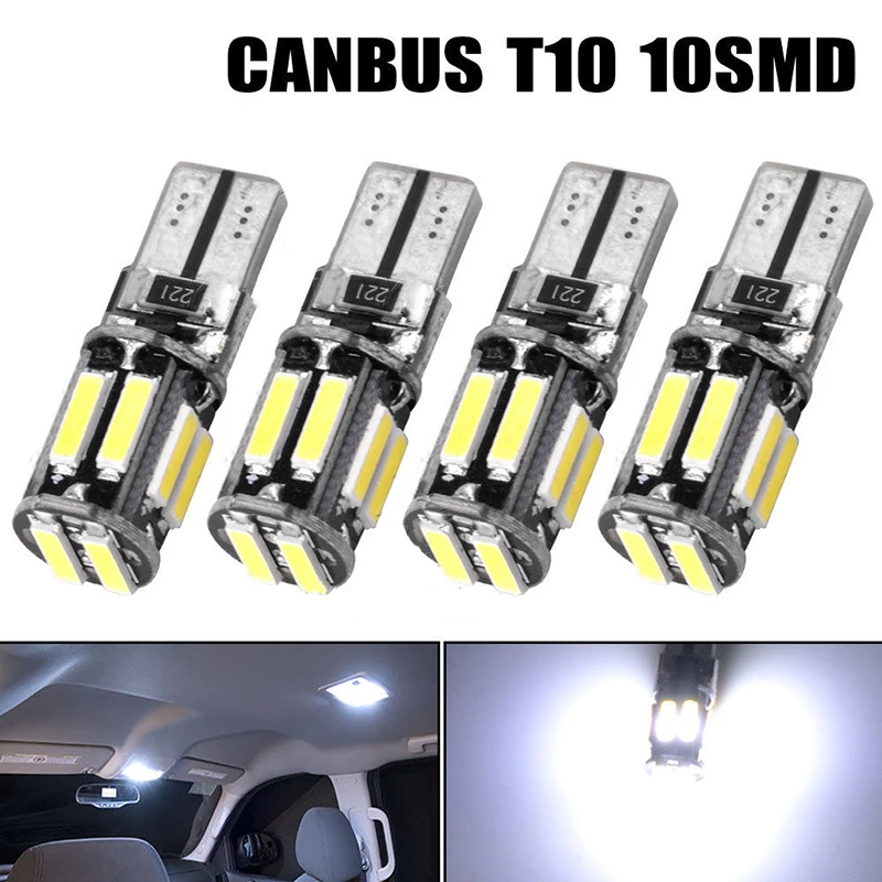 

4X COOL WHITE 7000K T10 LED CANBUS ERROR FREE INTERIOR LICENSE PLATE TAIL LIGHTS