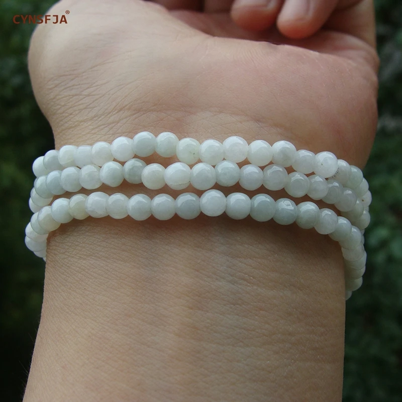 

Certified Natural A Grade Burmese Jadeite Myanmar Emerald Lucky Bead Jade Bracelets High Quality Wonderful Wonderful Gifts