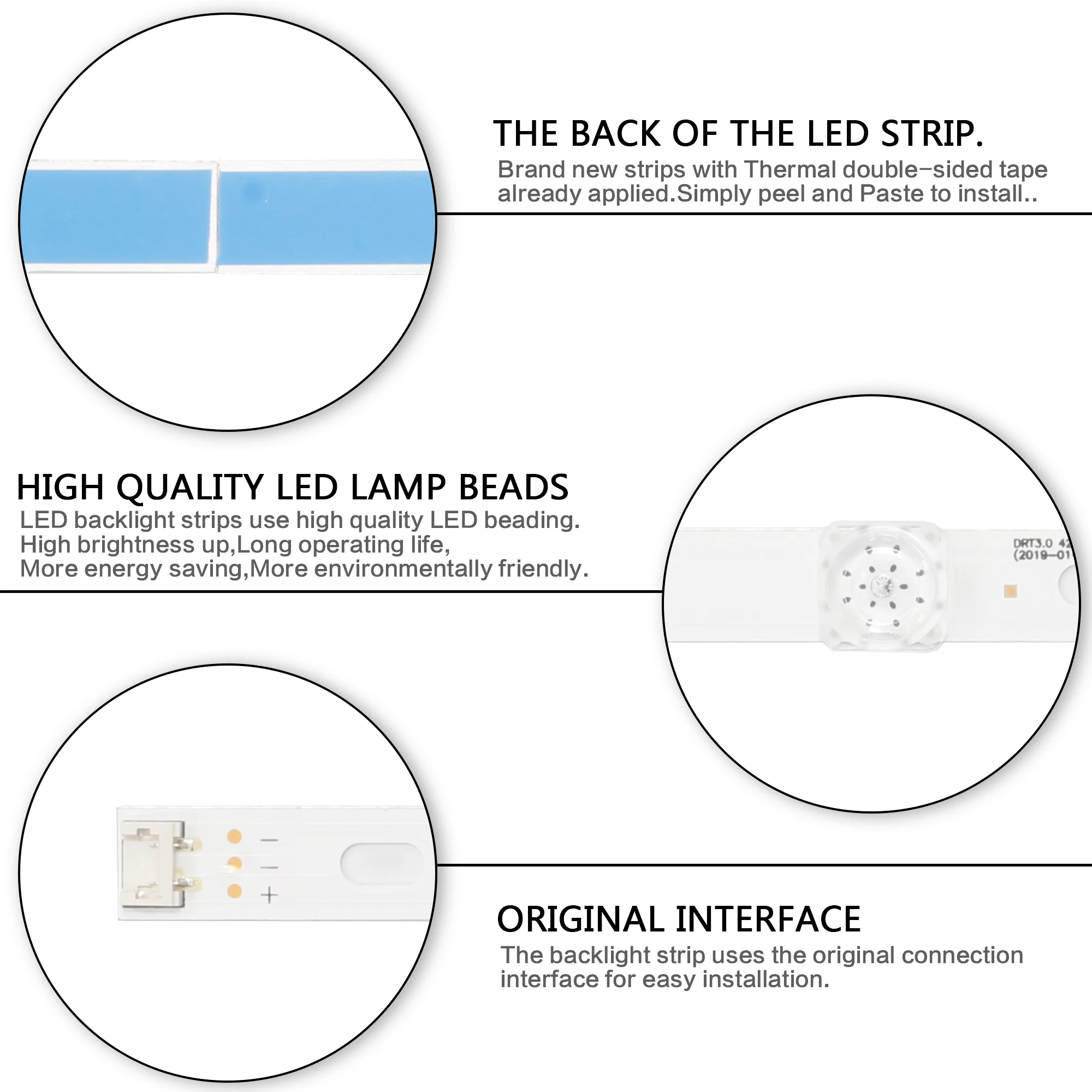 42" TV LED Backlight Strip For LG Innotek DRT 3.0 42" A/B Type 42LB5500 42LB5600