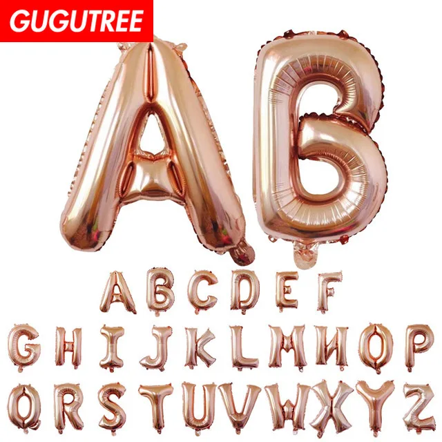 

GUGUTREE PARTY 16inch rose gold letter number foil ballon wedding event christmas halloween festival birthday party PD-119