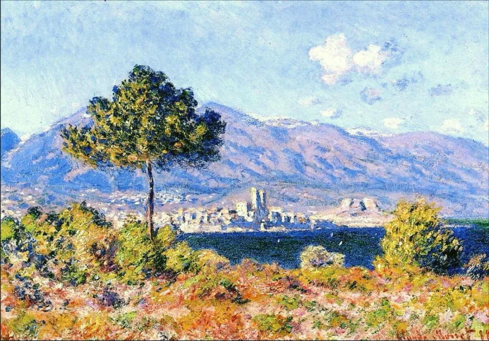 

High quality Oil painting Canvas Reproductions View of Antibes from the Plateau Notre-Dame (1888) By Claude Monet hand painted