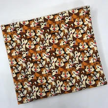 Мультяшный чип N' ALE Chipmunk милый лоскутный Хлопок Холст Ткань для шитья сумки Подушка Diy скатерть занавеска диван 91 см* 145 см